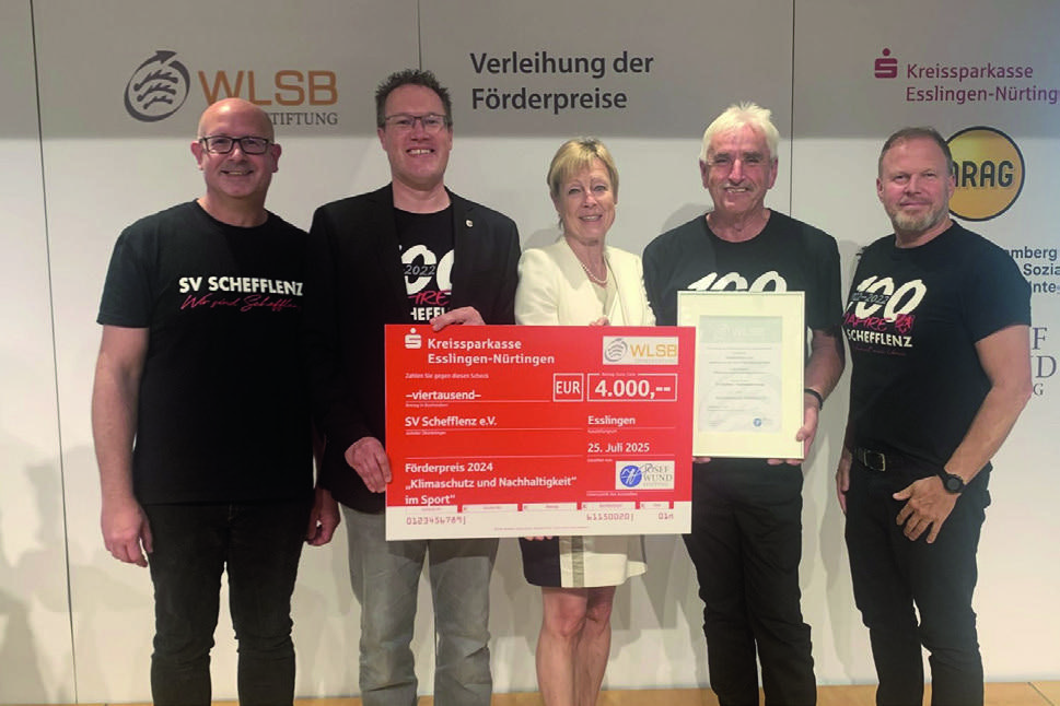 Vertreter der Sportvereinigung Schefflenz bei der Verleihung des WLSB-Förderpreises