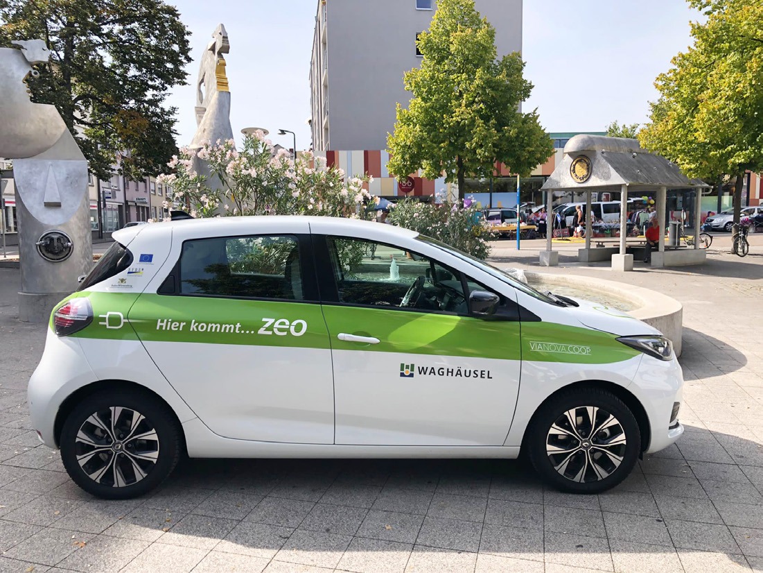 ZEO-Carsharing-Fahrzeug in Waghäusel