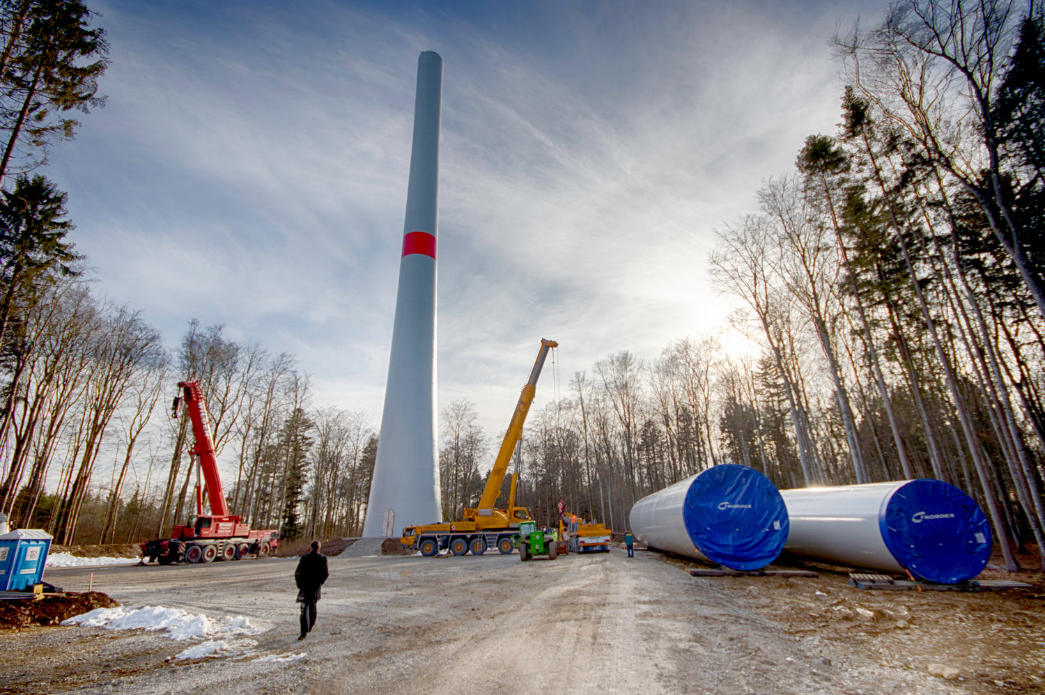 Bau des ersten Windparks in Tengen (c)Hegauwind GmbH