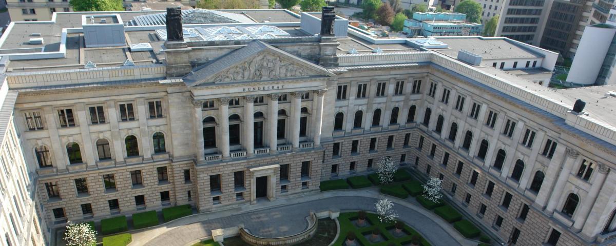Luftbild des Bundesrats