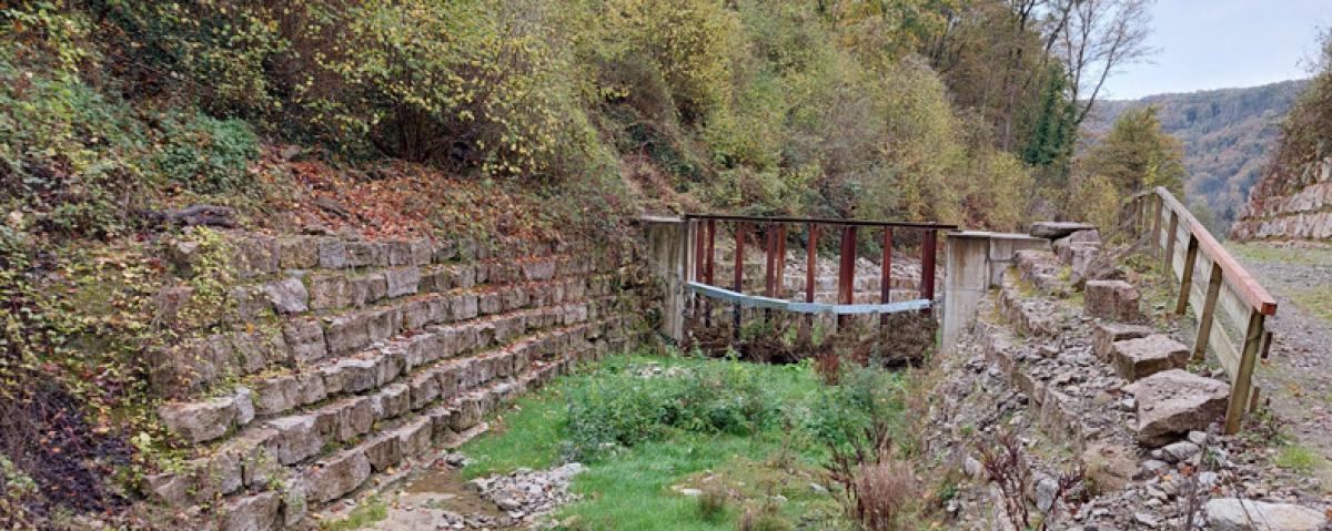 Bauliche Hochwasserschutzanlage in Braunsbach