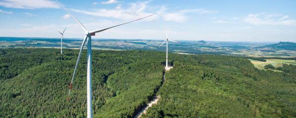 Der Windpark Verenaforen trägt einen großen Teil zur Plusenergie-Gemeinde Tengen bei.